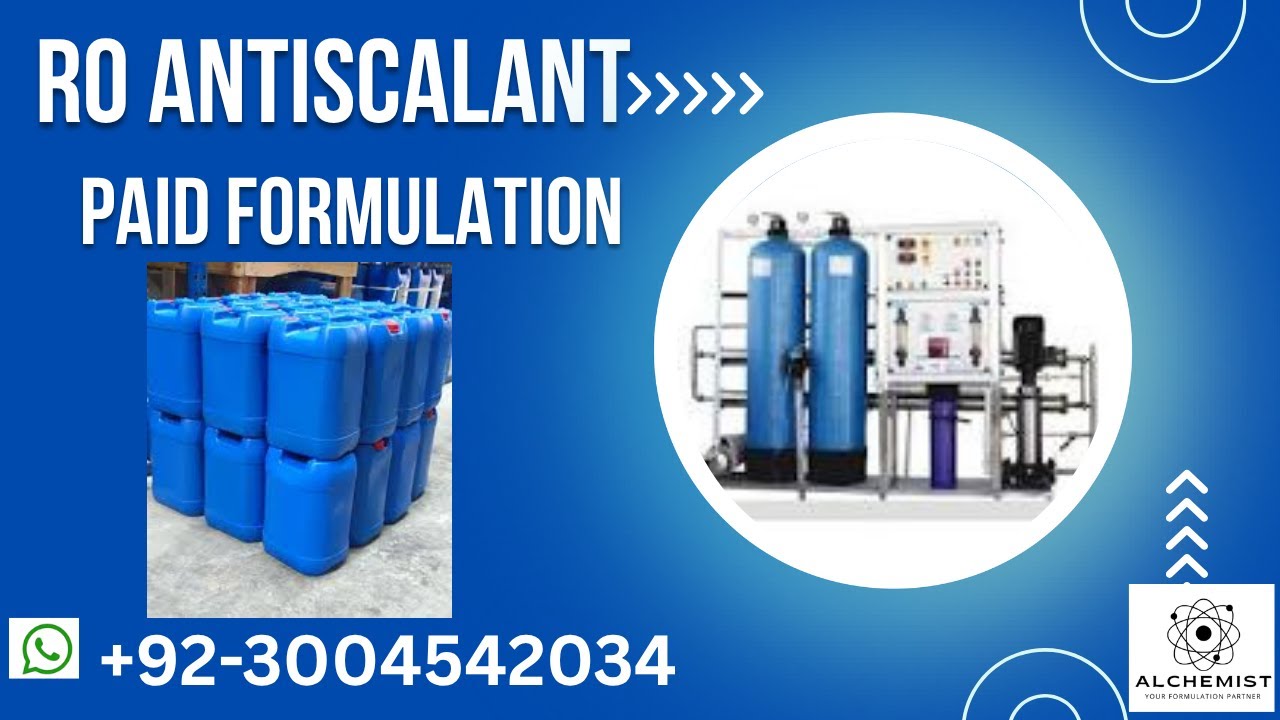 RO Antiscalant Formulation  | Brackish Water, Sea Water & Waste Water | Paid Formula Details