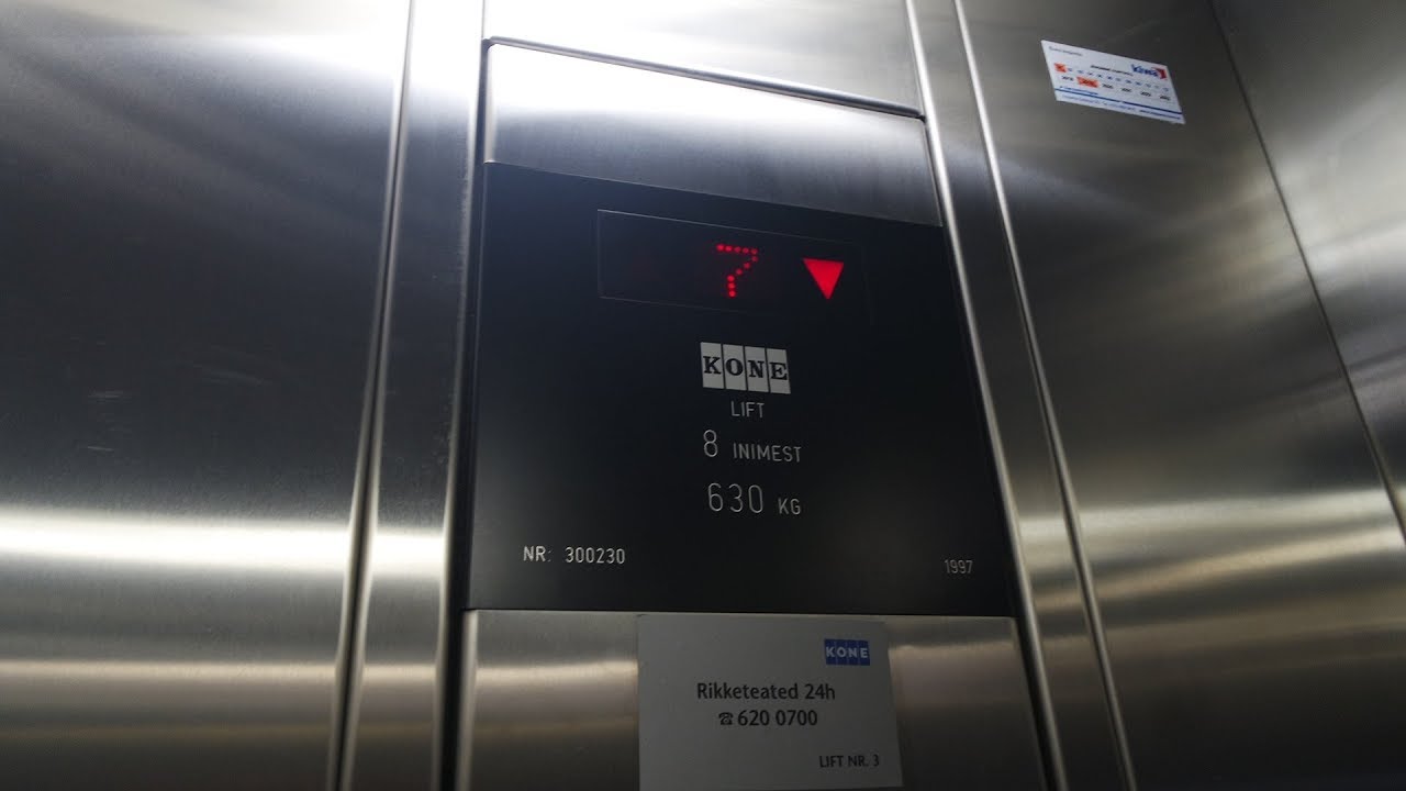 Old Kone updated traction elevators/lifts in R&auml;vala pst 5, Tallinn