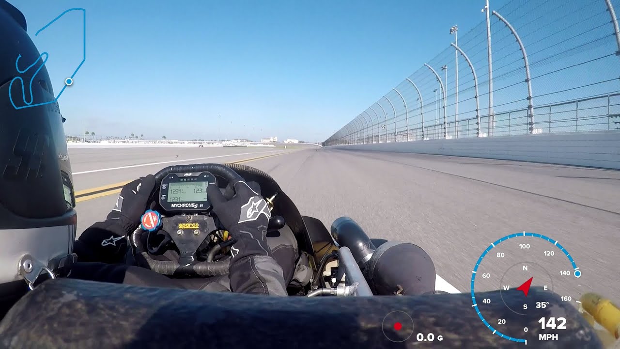 Daytona Kartweek 2021 Superkart 250 PVP 142 MPH with rear view!