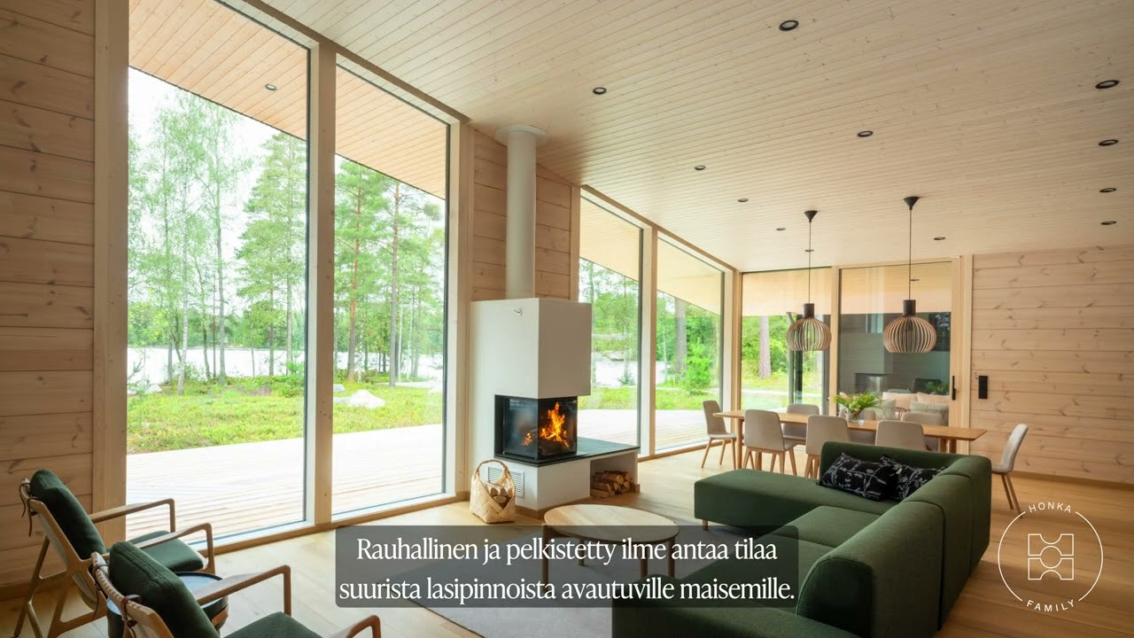 Yksilöllinen hirsihuvila Villa Kumpu – Uutta modernia arkkitehtuuria