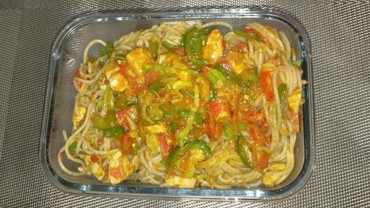 Desi style chicken spaghetti 🍝