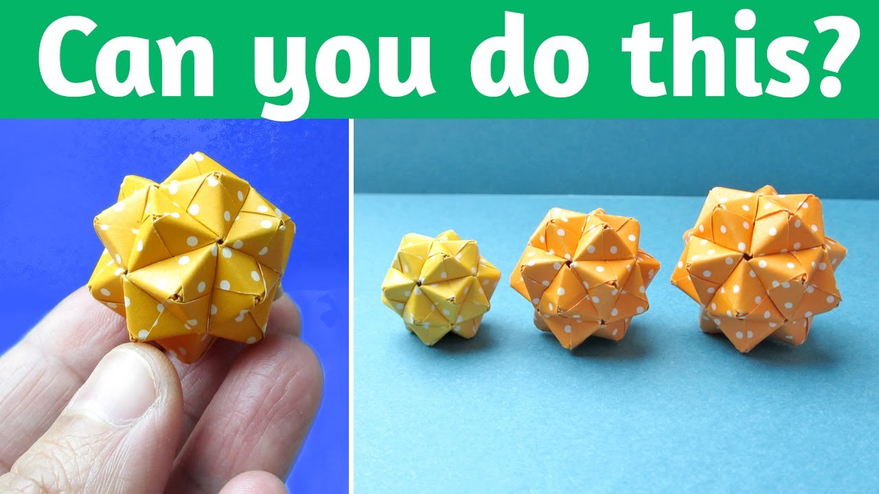 How to make Miniature Origami Kusudama Ball | Paper Crafts | Origami