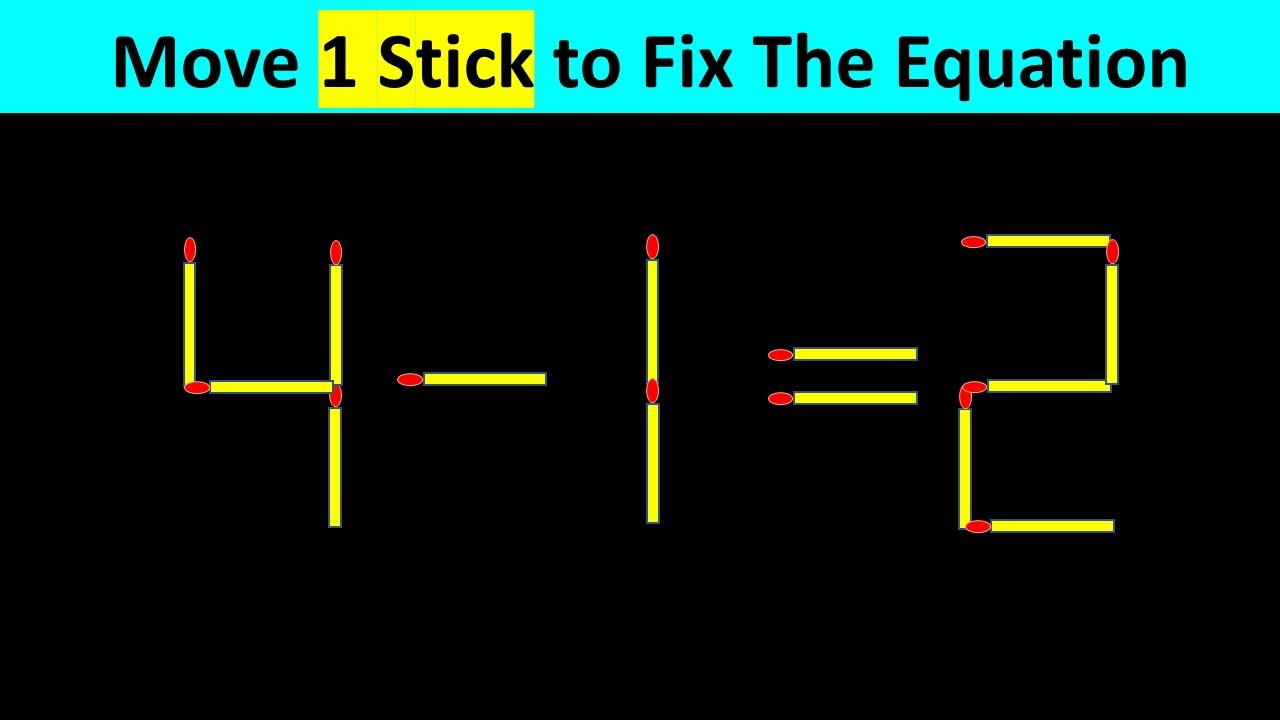 Matchstick Puzzle - Fix The Equation #matchstickpuzzle #simplylogical
