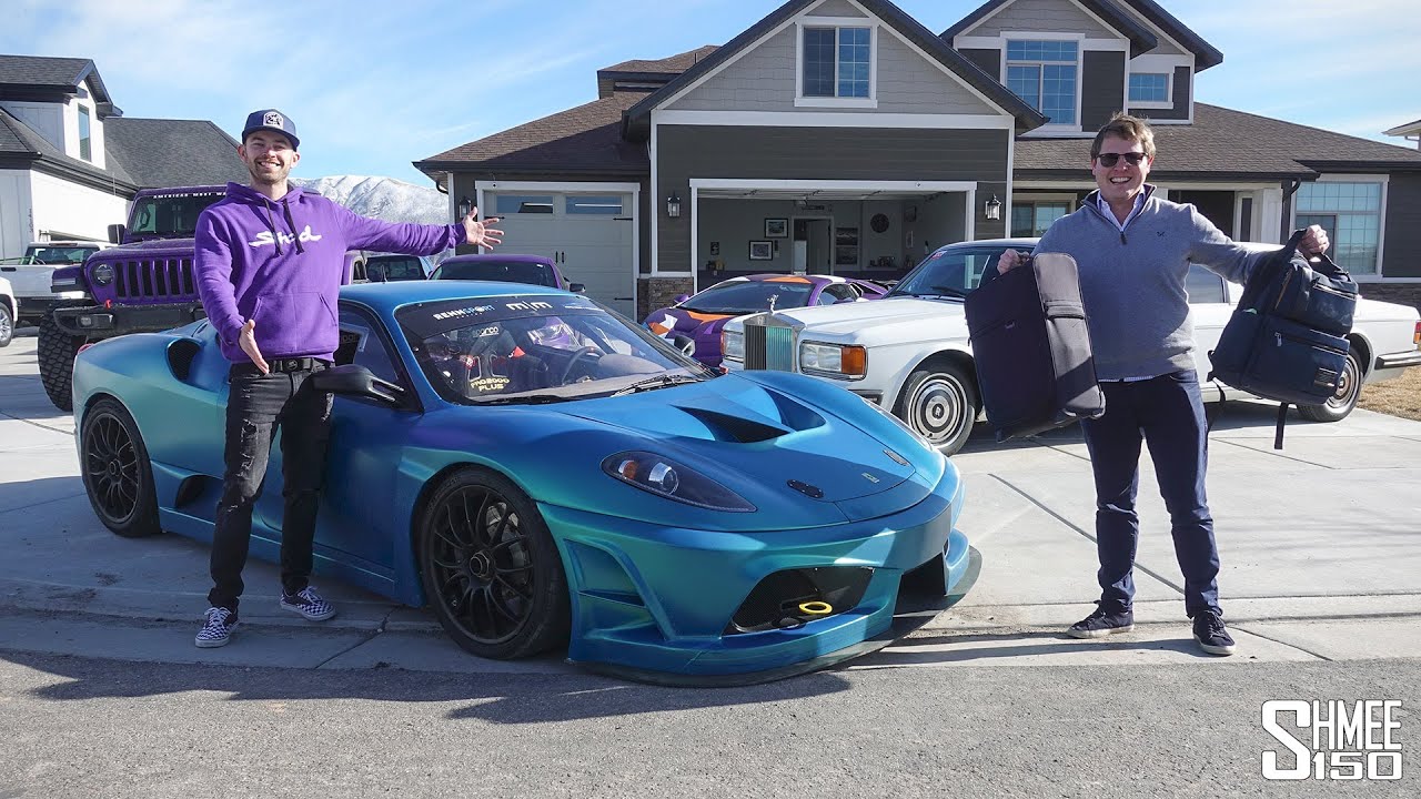 Airport Uber in TheStradman's FERRARI CHALLENGE Racecar!
