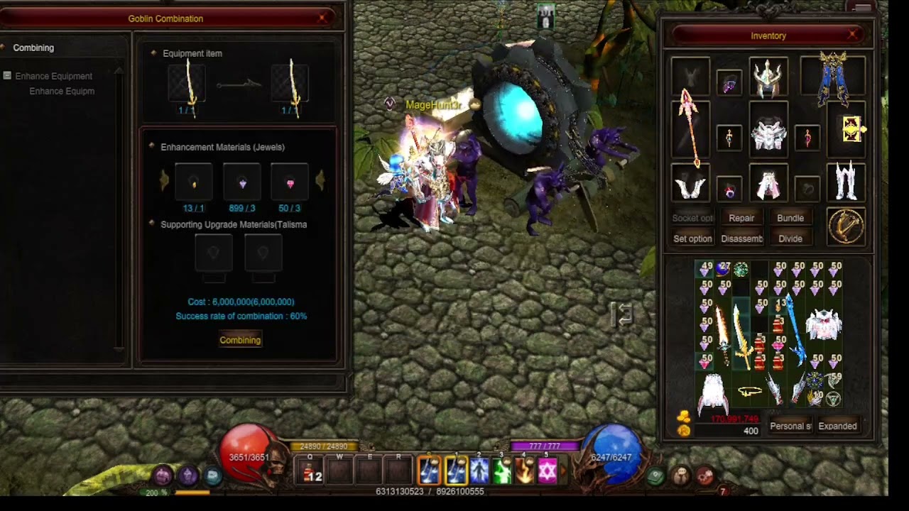 Item socket Upgrade +9 to +13 Cyclone Sword MuOnline Webzen Alfheim