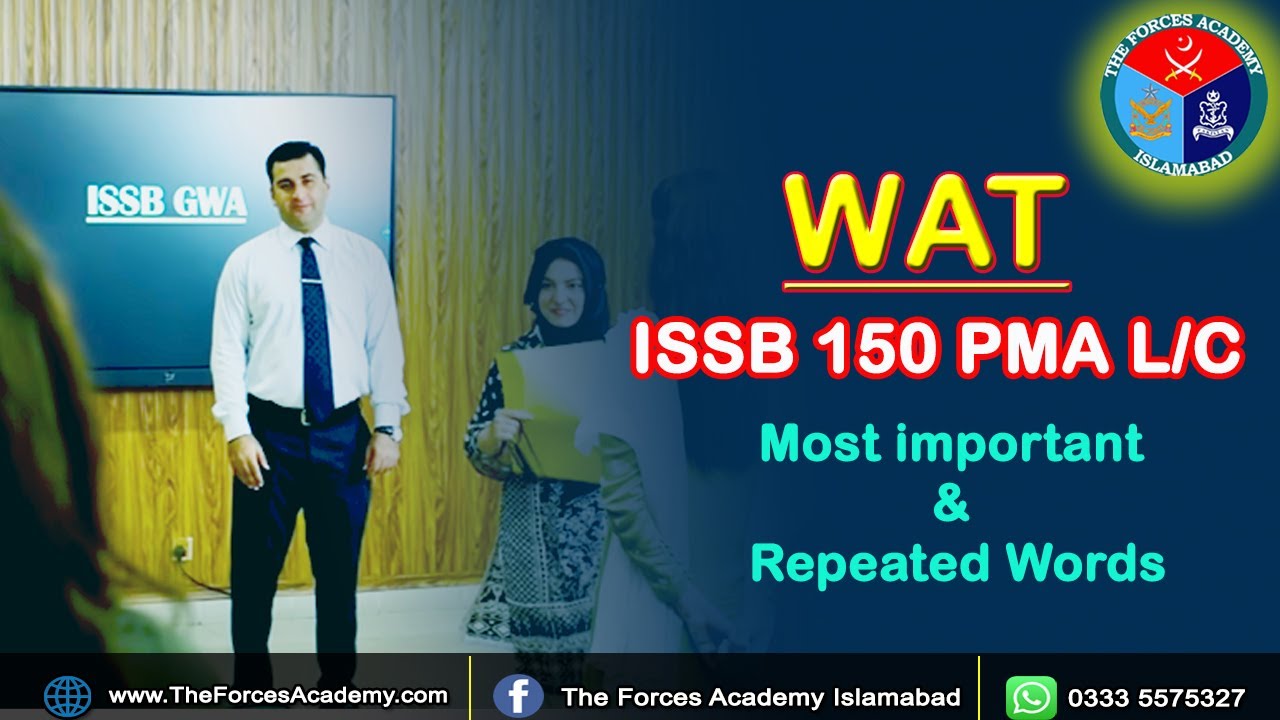 Word Association Test (WAT) For ISSB 150 & 151 PMA L/C || Most Repeated Word || Most Important Words