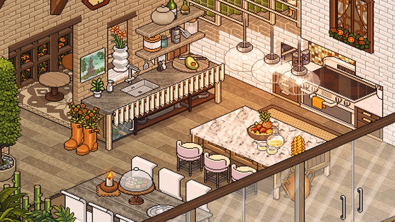 Country Kitchen🌾🍳||HABBO Speed Build Interior🛠