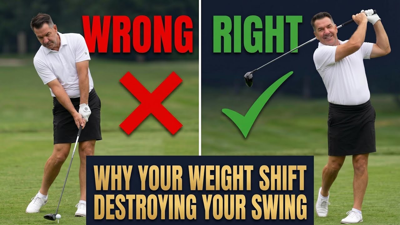 Golf swing is a 2 foot balance to a 1 foot balance