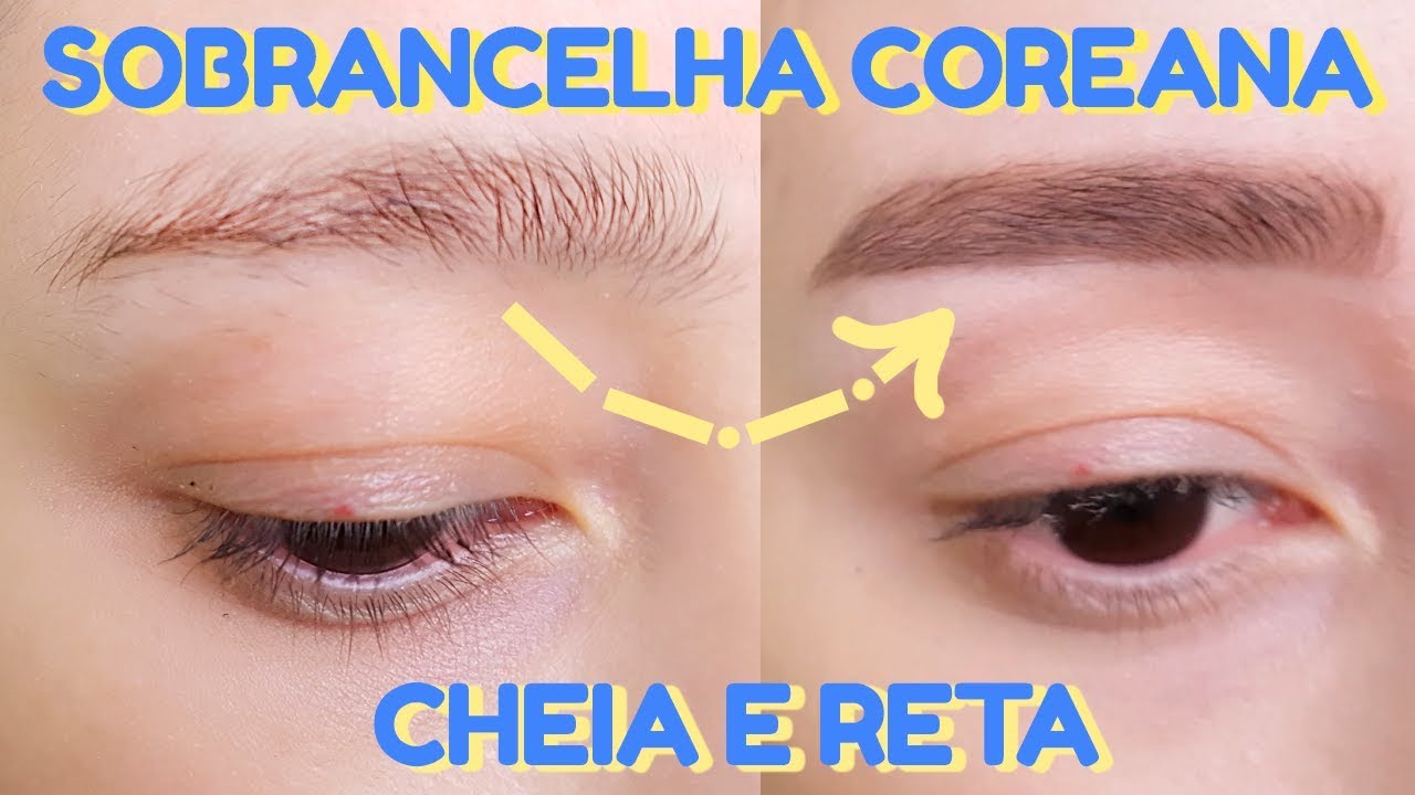 COMO DEIXAR A SOBRANCELHA MAIS CHEIA E RETA | K-BEAUTY INSPIRED | Patty Simões