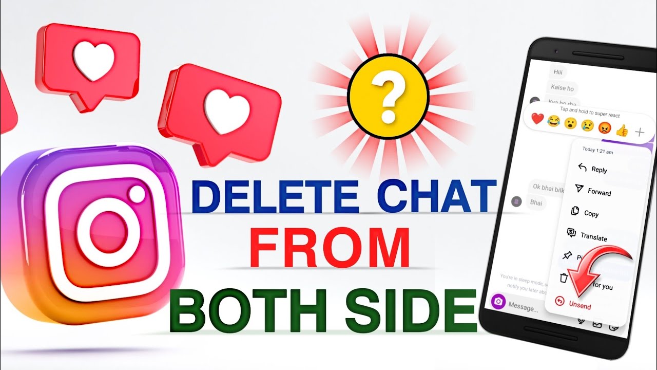 Instagram chats Dono taraf se delete kaise kare  | Instagram message delete kaise kare dono taraf se