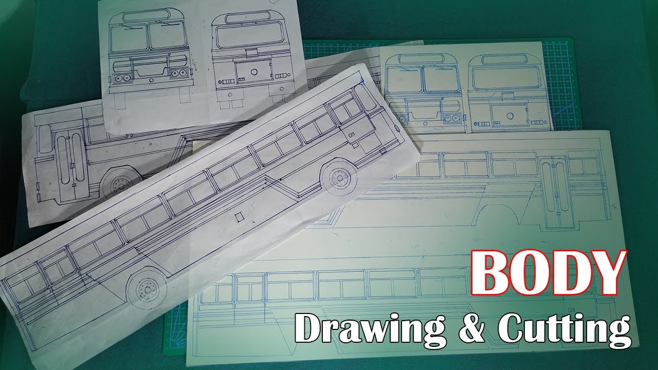 Miniature Bus | How to Miniature Bus Body Drawing & Cutting | part 01 | dry tronic