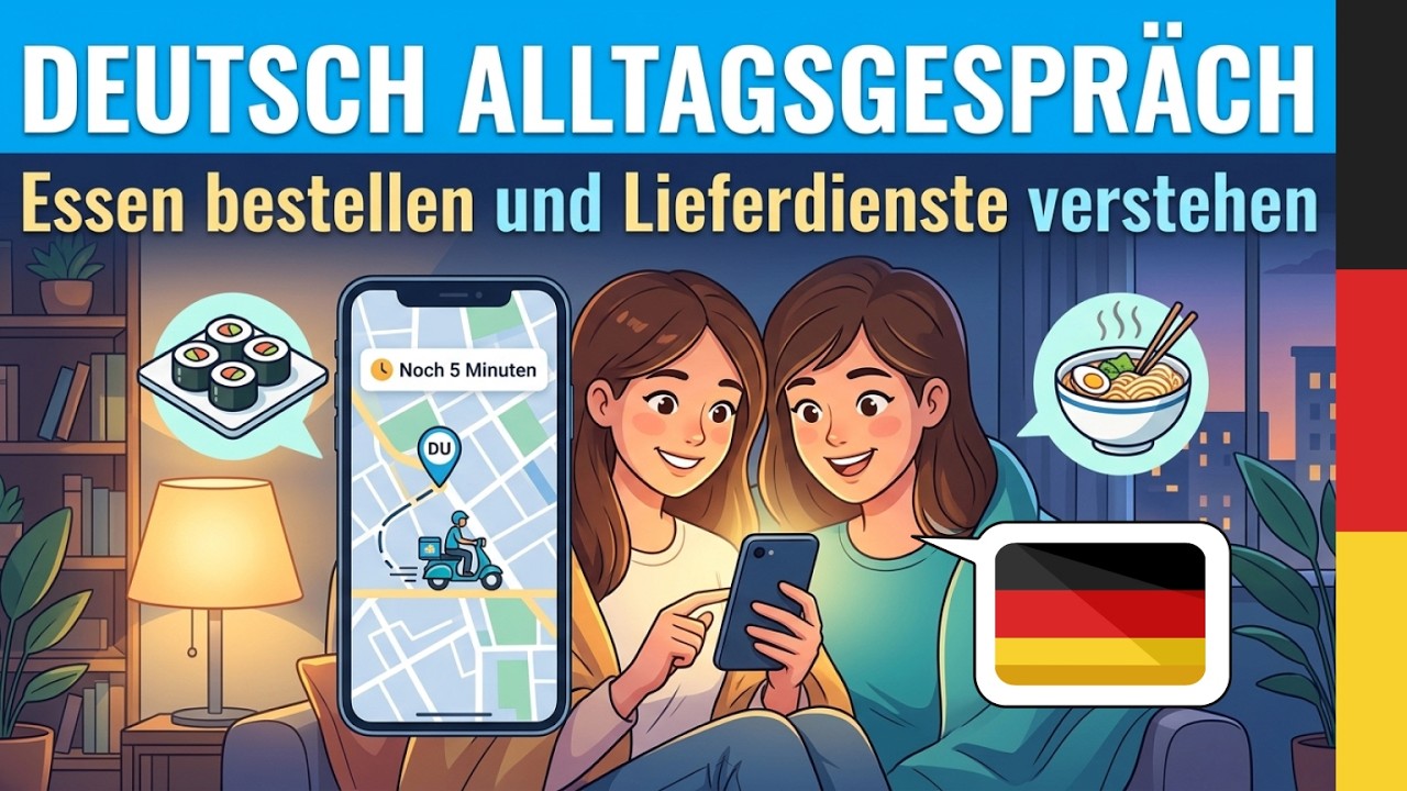 Deutsch Podcast | Alltagsgespräch auf Deutsch: Lieferdienste - Deutsch Podcast