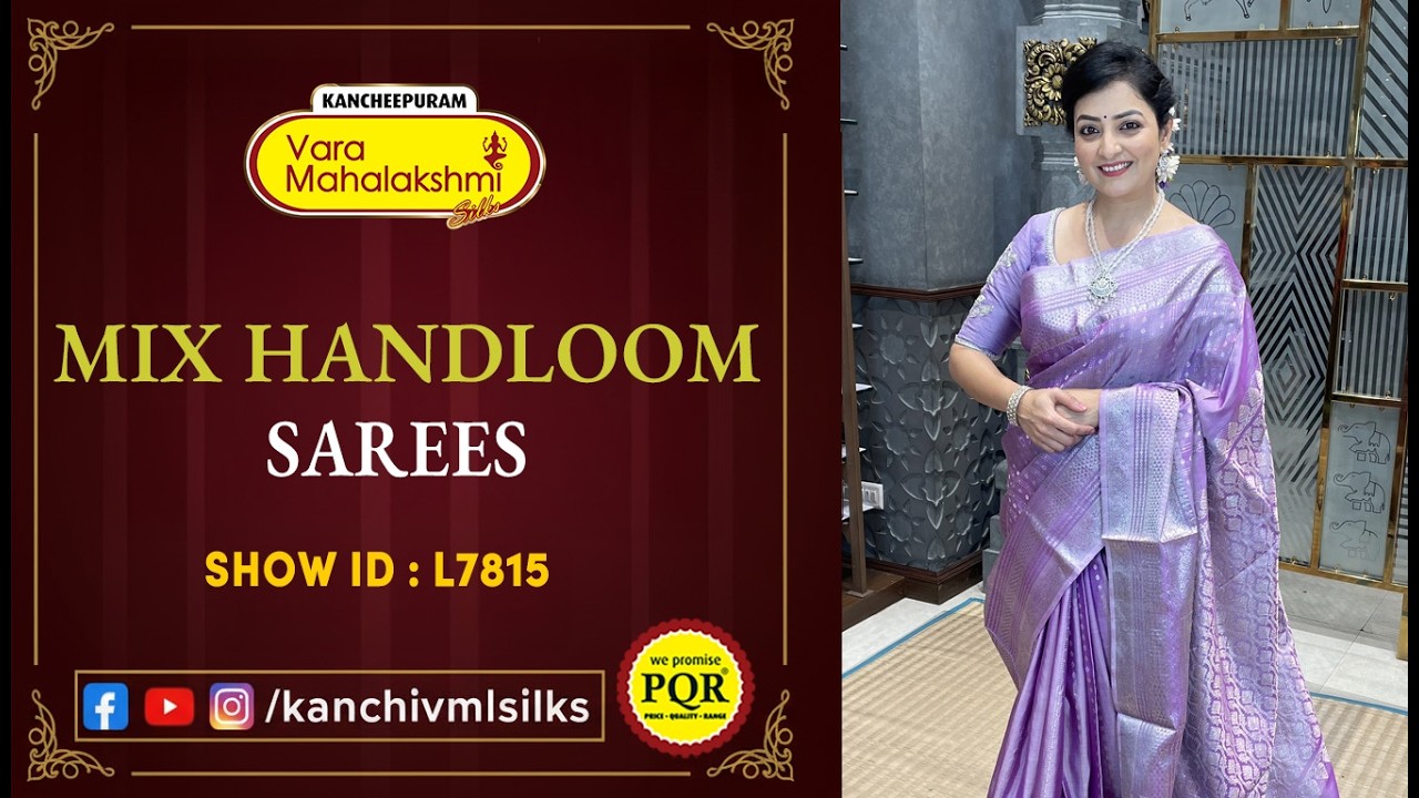 Mix Handloom Sarees Collection | WhatsApp 89 0001 0002 | Kancheepuram Varamahalakshmi Silks LIVE