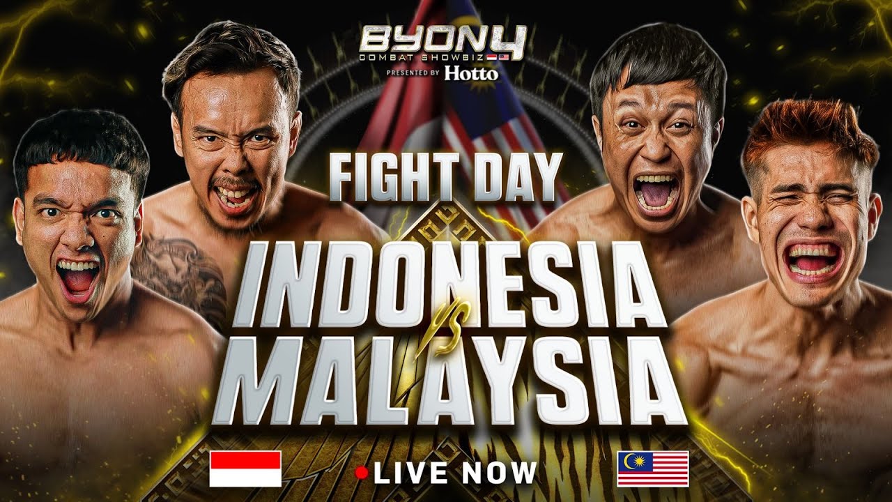 INDONESIA VS MALAYSIA! BYON COMBAT SHOWBIZ VOL.4 LIVESTREAM!