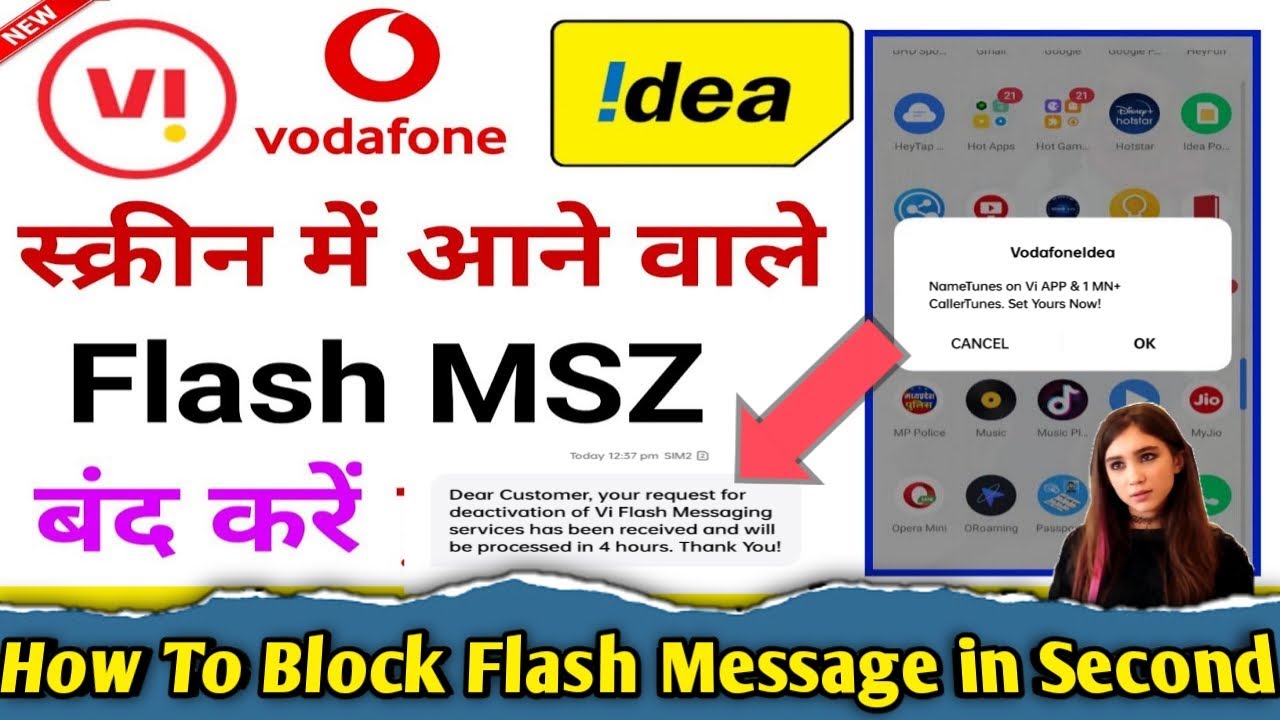 VI SIM Flash Message Stop Code | How to Stop VI Flash Popup Sms Just in Second #1