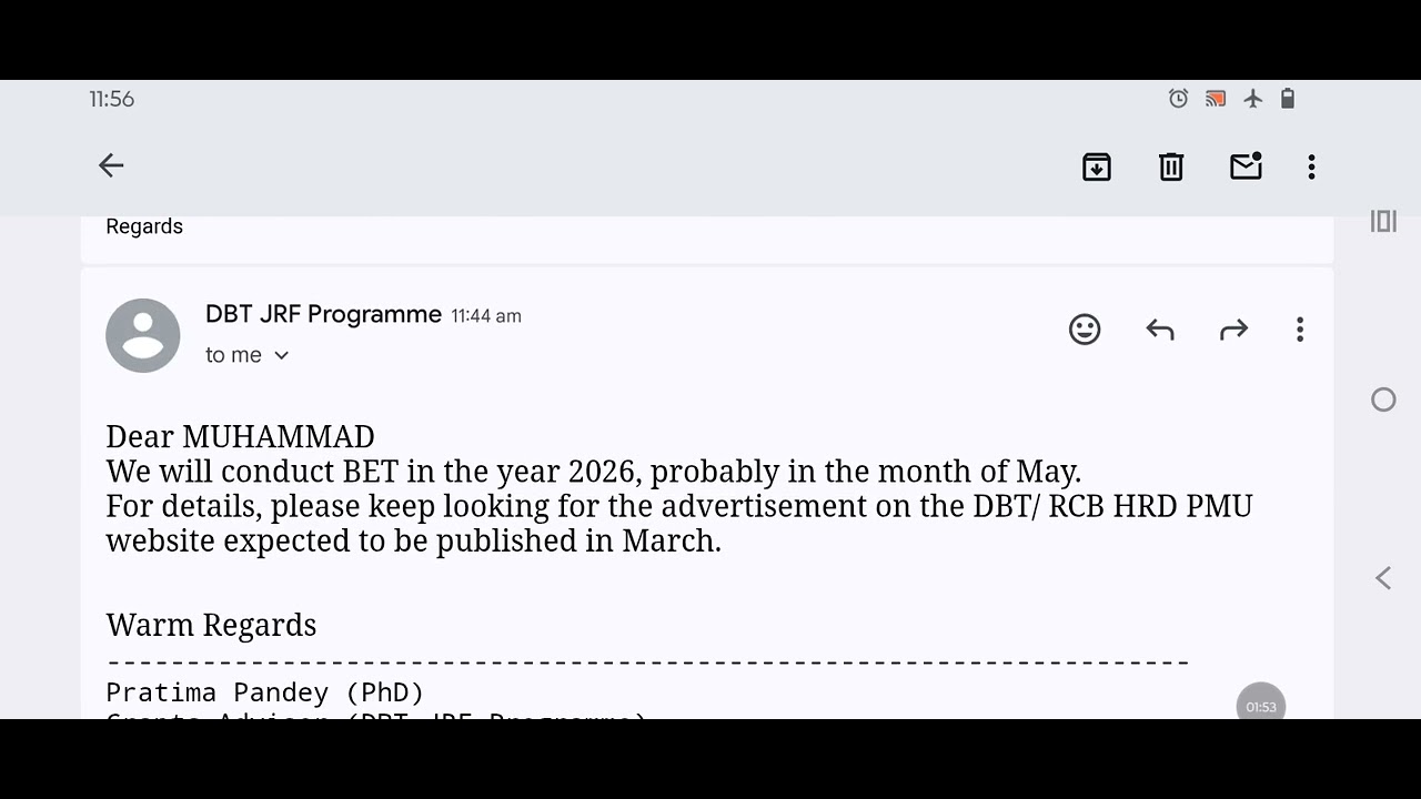 DBT JRF BET 2026 Exam Will be Conducted in May | official update | Must watch and share 