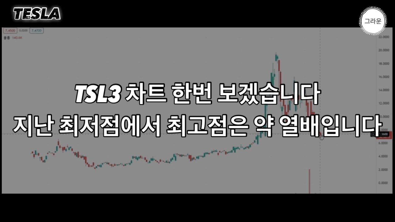 TSL3 차트 한번 볼게요 지난 저점에서 최고점은 거의 10배입니다.