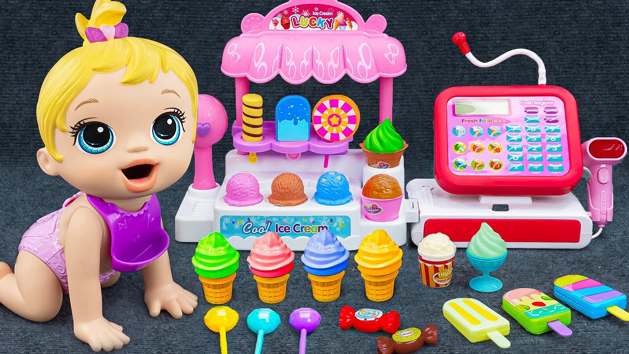 95 Minutes Collection Ice Cream Store Cash Register ASMR  Satisfying Unboxing 😻 Kaka Review Toys