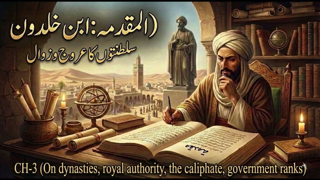 The Muqaddimah | CH-3 | on dynasties, royal authority, the caliphate, government ranks | Urdu