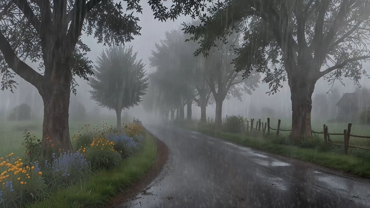 Peaceful Rainfall Ambience for Sleep and Relaxation | Gentle Rain Sounds at Night