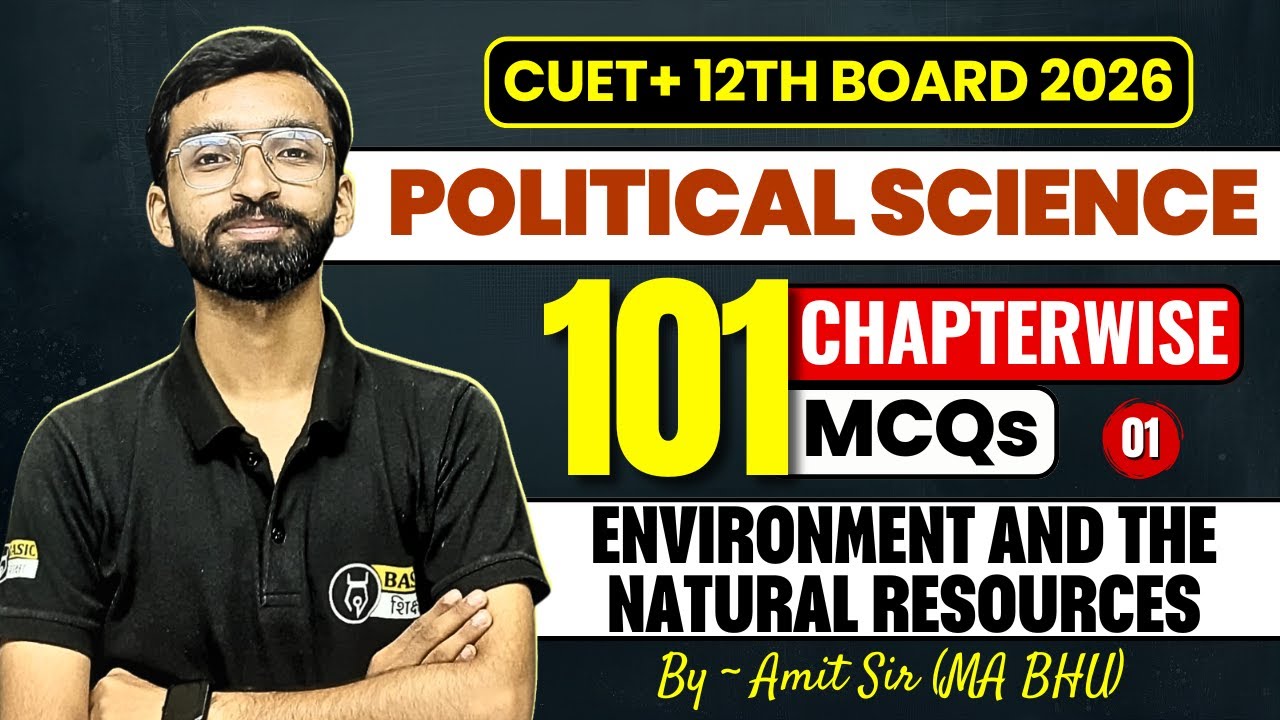 Environment and The Natural Resources Top 101 MCQs- 1| Class 12th Political Science Chapterwise MCQ