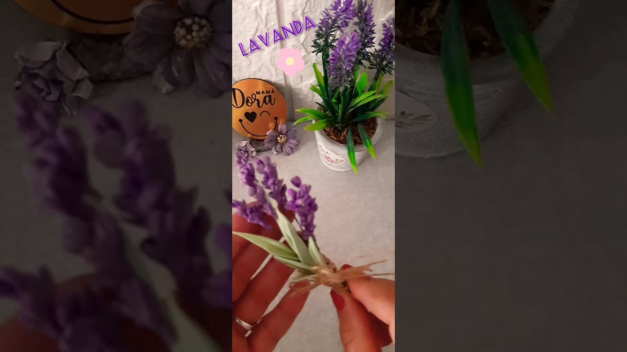 Como hacer flores de lavanda en porcelana fria 🍃🌾