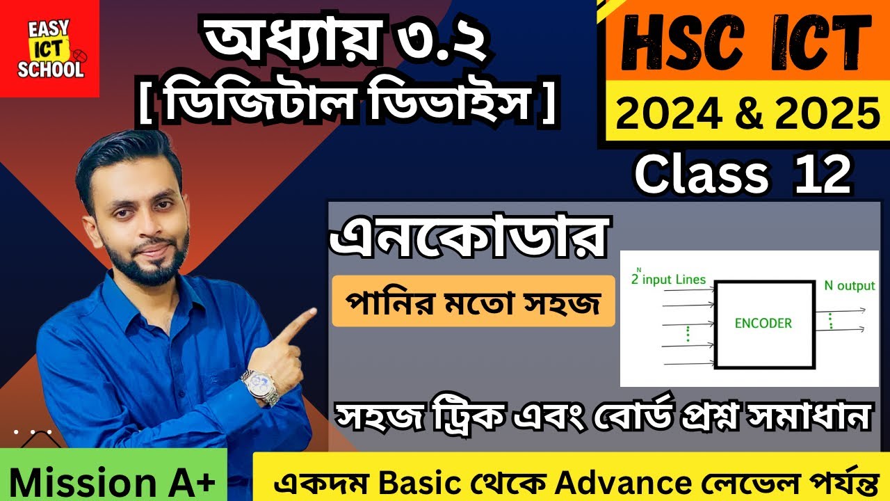 এনকোডার। HSC ICT । Chapter 3.2। Class-12 । অধ্যায় ৩.২।Encoder@easyictschool1858
