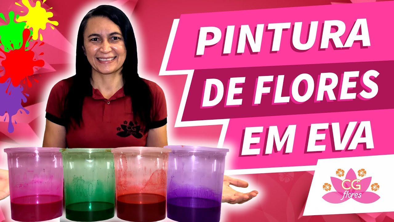 COMO PINTAR O EVA PARA CONFECÇÃO DE FLORES E FOLHAS