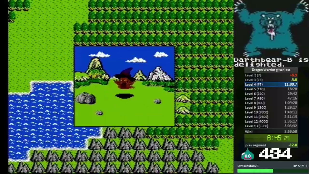 Dragon Warrior (glitchless, no RNG manip) in 5:48:58 (New World Record)