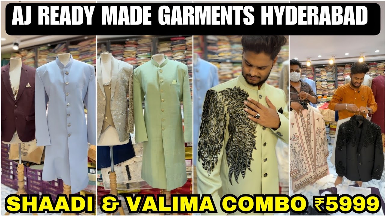 Sherwani + Coat Pant for Groom ₹5999 😱 | Mens Ethnic Wear Shopping in Hyderabad |