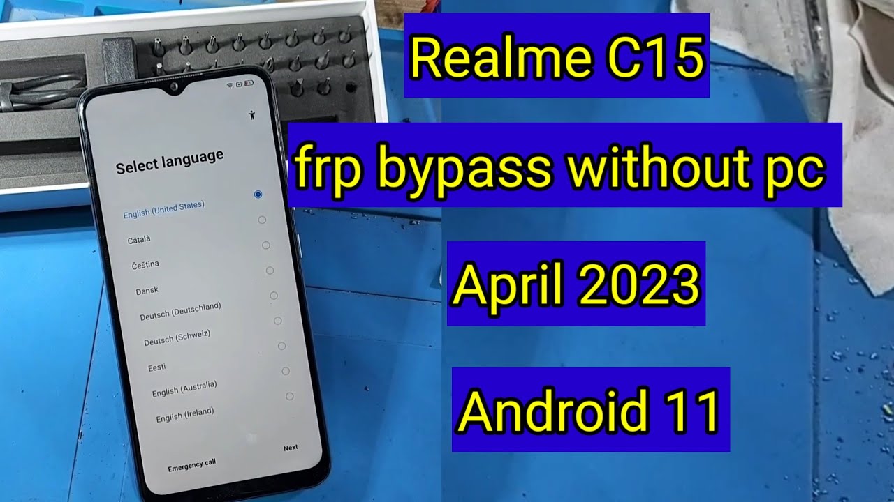 Realme C15 frp bypass android 11 without pc | C15 Google Account bypass 2023