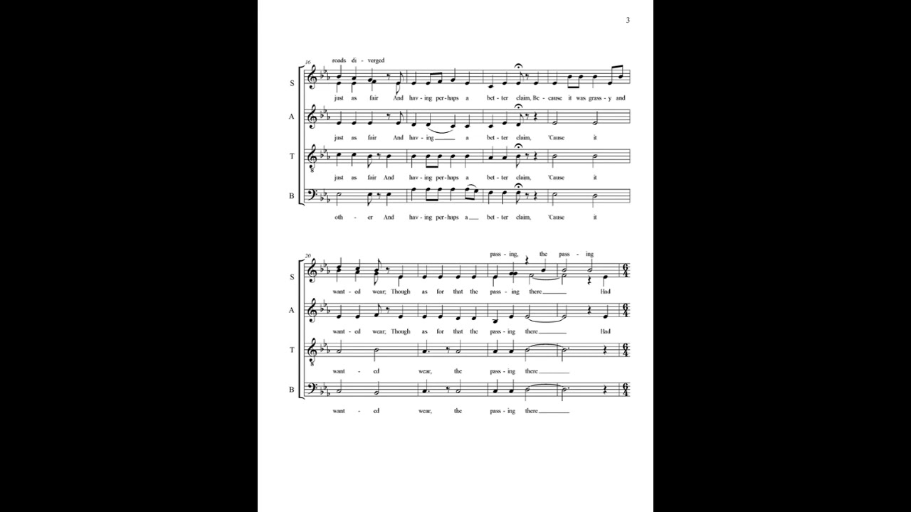 The Road Not Taken - SATB