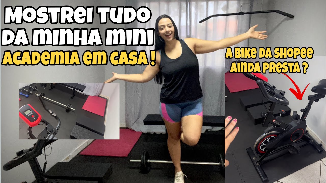 TOUR pela minha mini ACADEMIA em CASA 🏠 