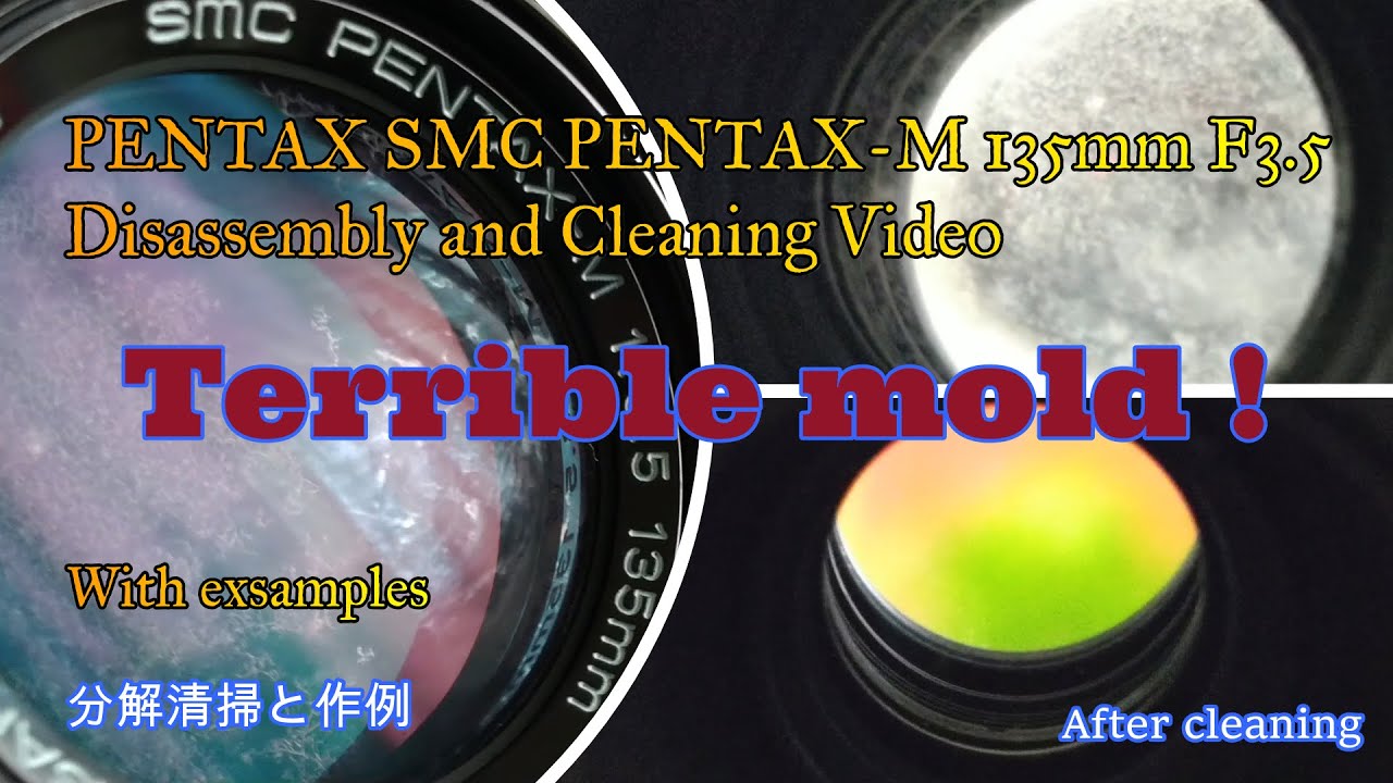 PENTAX SMC PENTAX-M 135mm F3.5 Disassembly and Cleaning Video (With Exsamples)