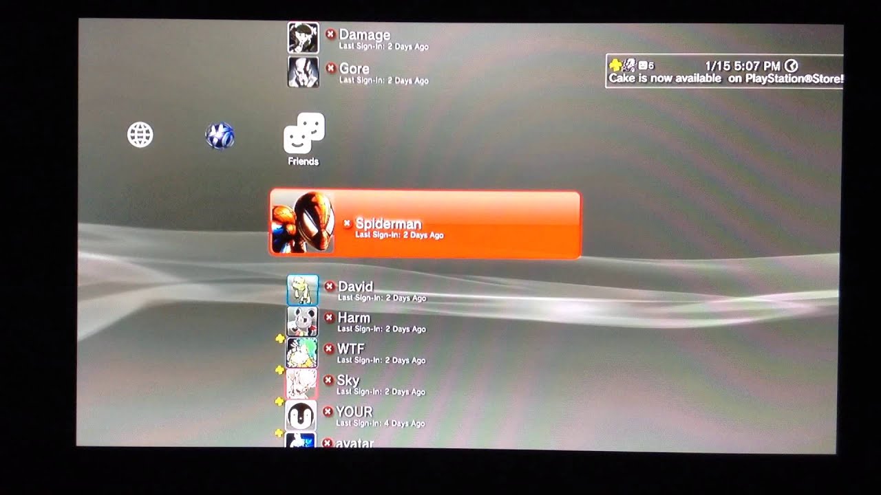 Real OG PSN friends list