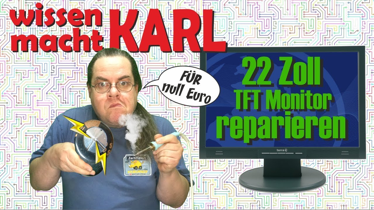 LCD Monitor für 0€ reparieren | Kondensator aufgeplatzt | Können wir ihn retten? [WISSEN MACHT KARL]