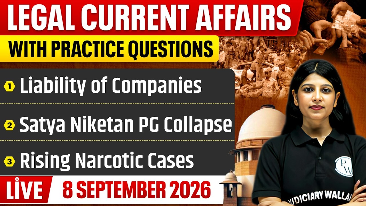 Legal Current Affairs Today | 8 Sept 2026 | Top Legal News | Judiciary/APO/APP | Judiciary By PW