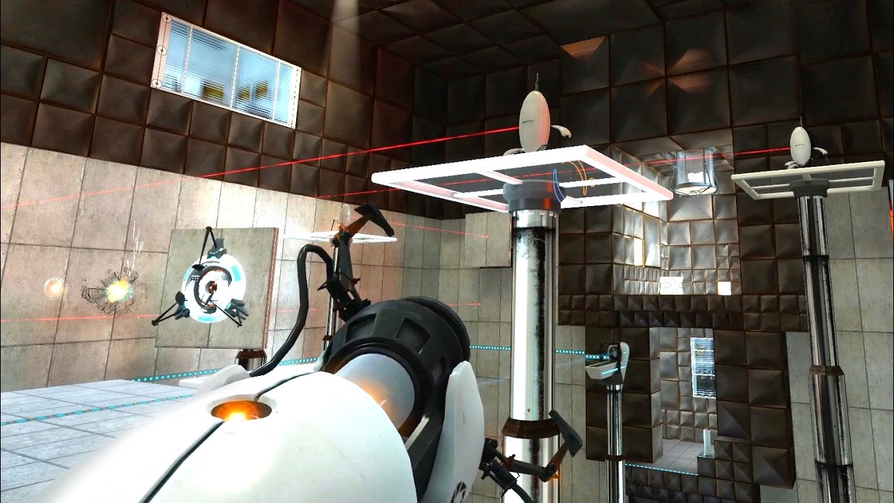 Energy Ball × Aperture Science Sentry Turret of Test Chamber 18 Portal