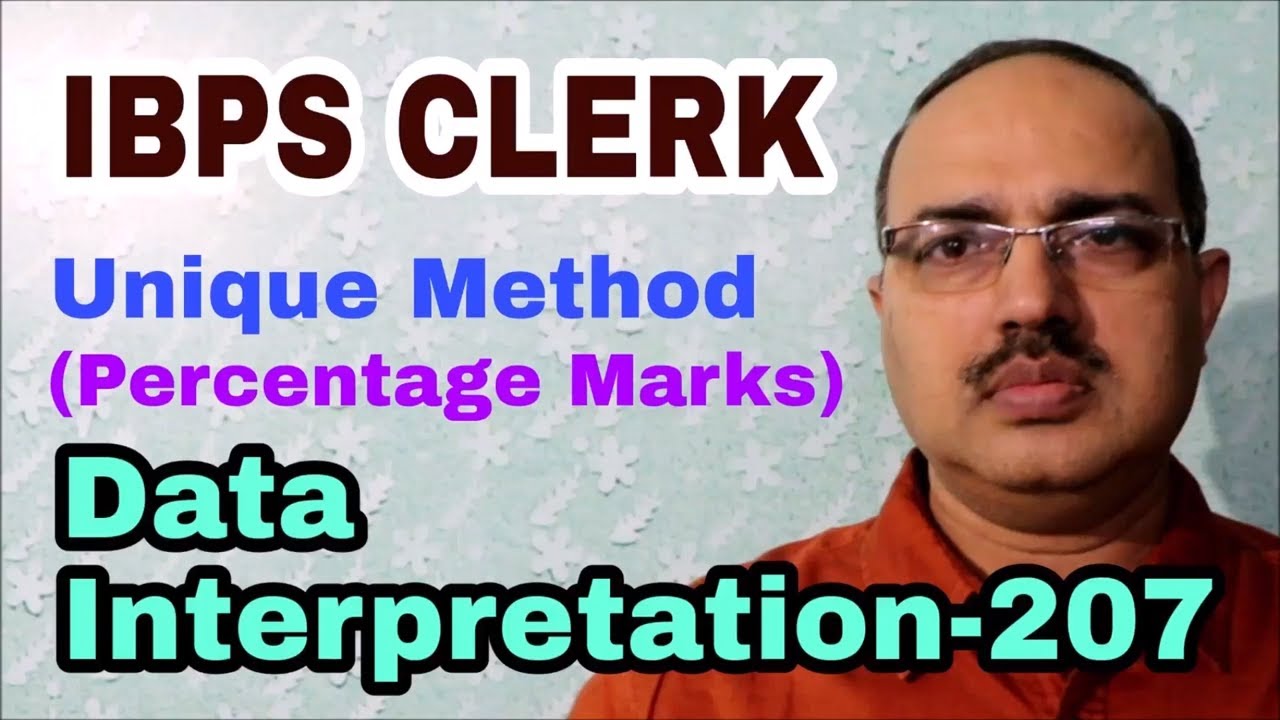 Data Interpretation-207 (Percentage Marks) IBPS CLERK #Amar Sir