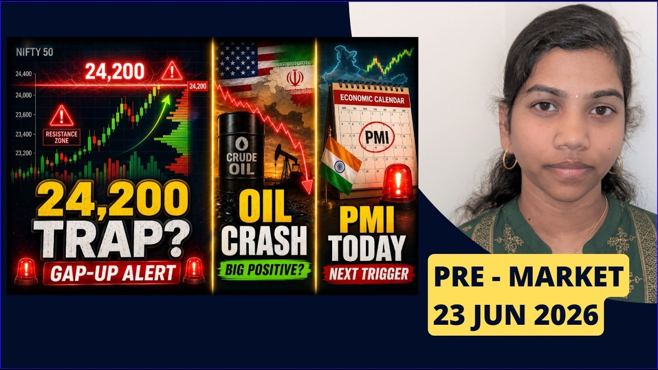 Gap-Up Opening! Will Sellers Trap Retail? #nifty Pre Market report 23 June 2026