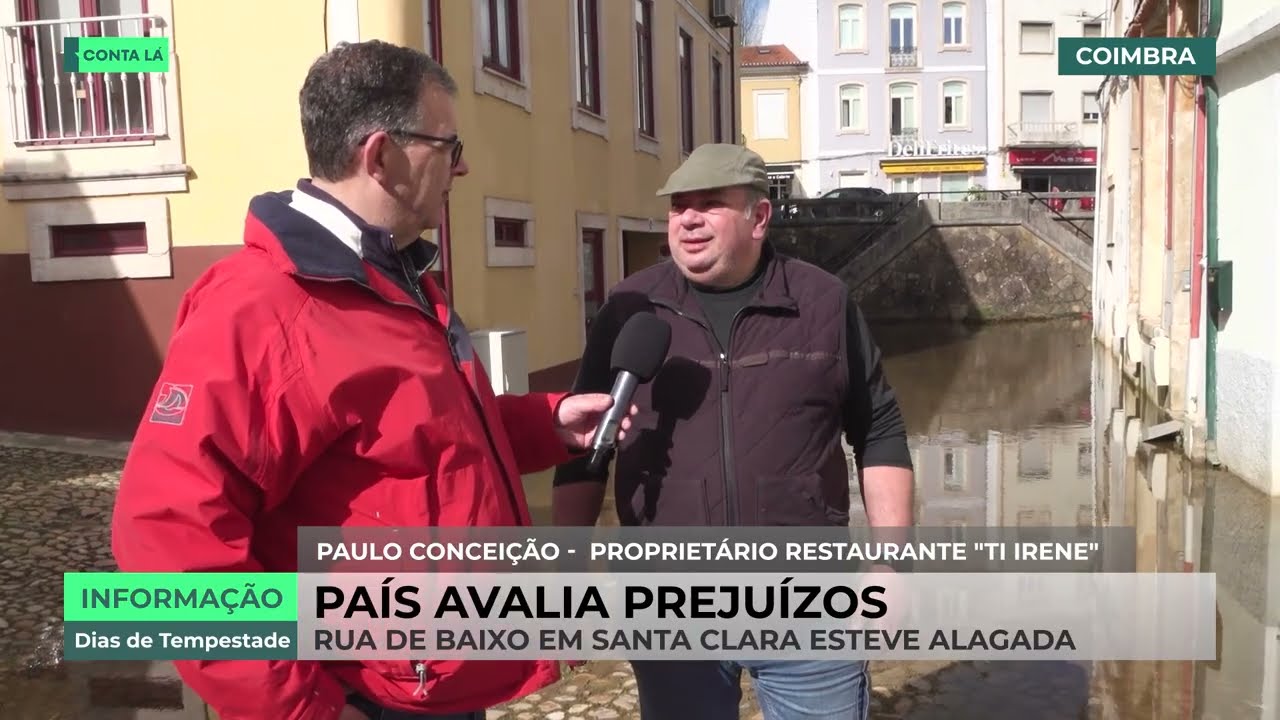 Águas do Mondego baixaram em Santa Clara, moradores reconhecem agora os estragos