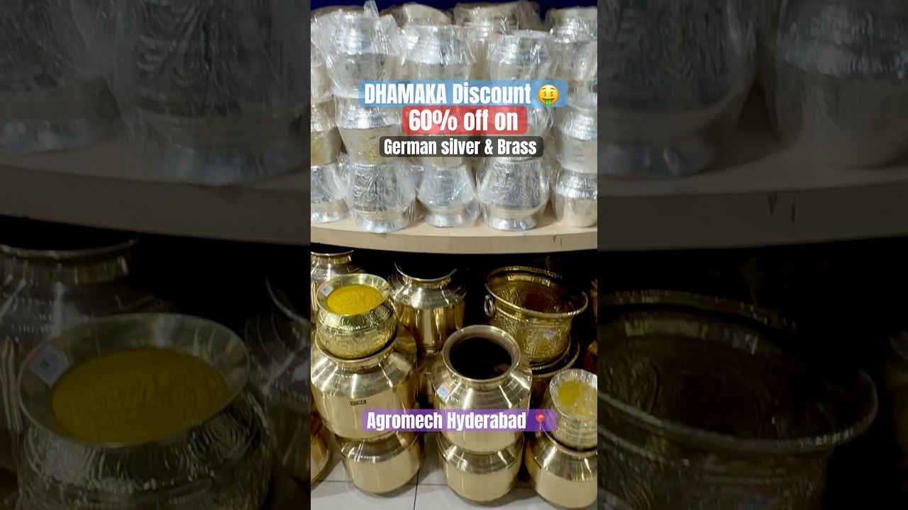 Big festive Sale 60 % off on German silver & Brass only at Hyderabad Biggest Agromech steel Factory