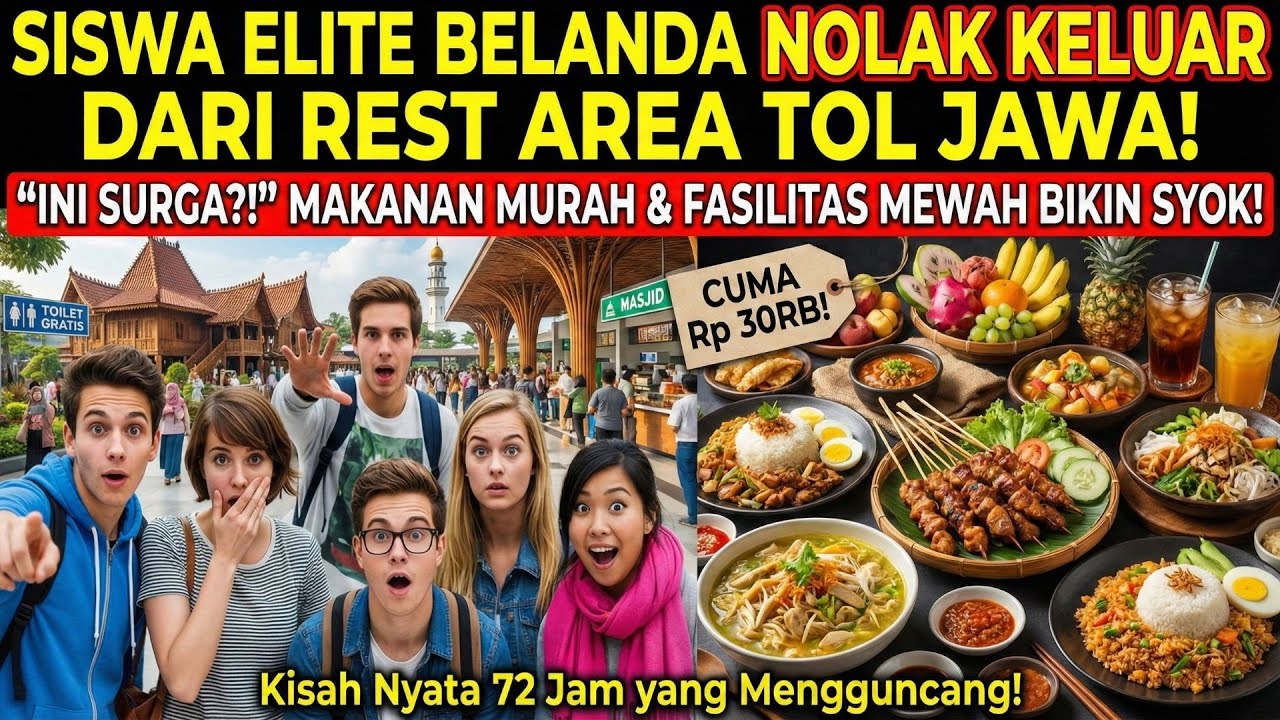 Tangis Siswa Belanda di Surga Rest Area RI, Menampar Wajah Eropa yang Tak Manusiawi. #viral #news