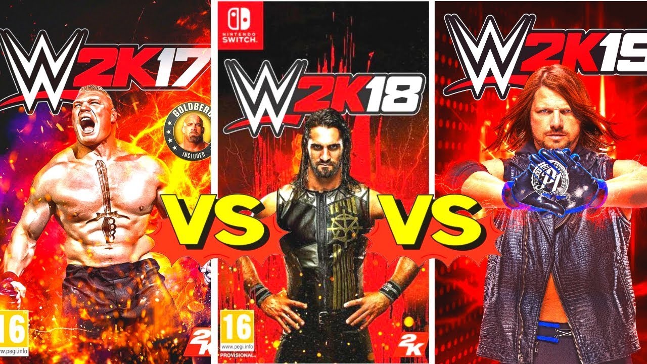 WWE 2K17 FINISHERS VS WWE 2K18 FINISHERS VS WWE 2K19 FINISHERS Comparison😍😍👏