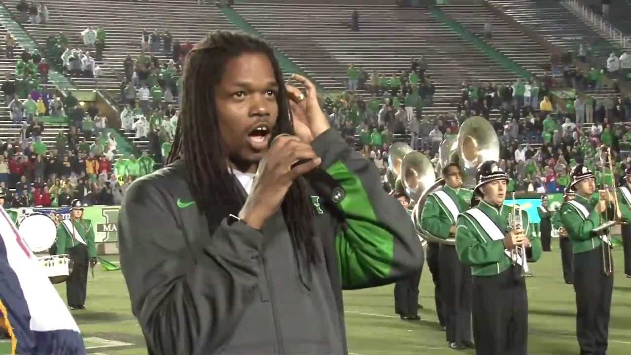 Marshall University: Landau Eugene Murphy, Jr. Sings the National Anthem for The Herd