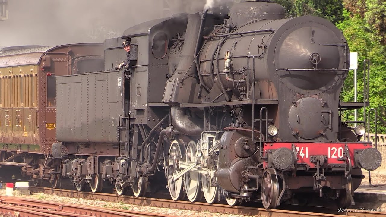 TRENO NATURA • Treno a Vapore Storico [locomotiva 741.120] Varie Riprese alla Stazione di Asciano