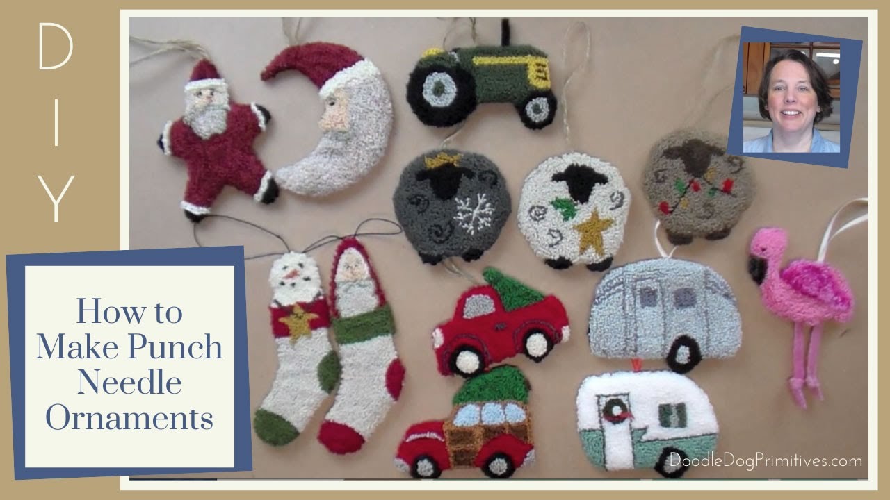 How to Make  PUNCH NEEDLE ORNAMENTS