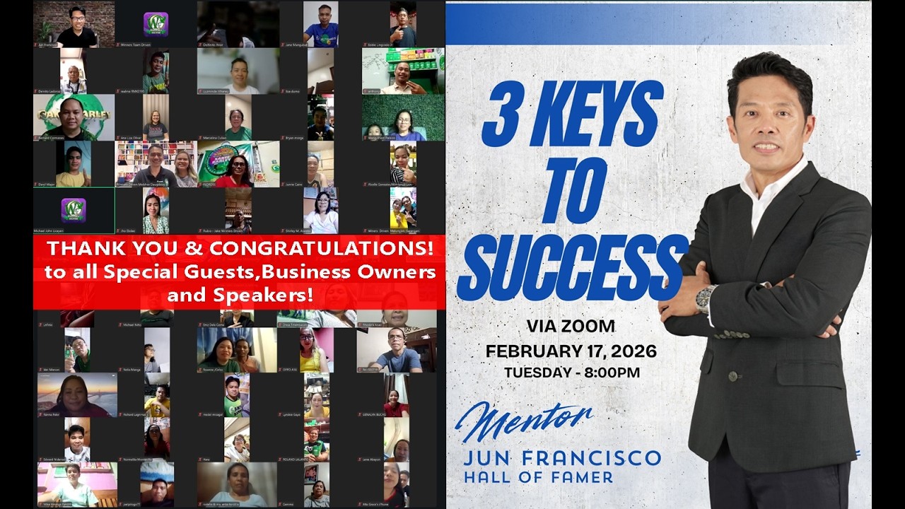 3 Keys to Success by Mentor Jun Francisco | Sante Hall of Famer