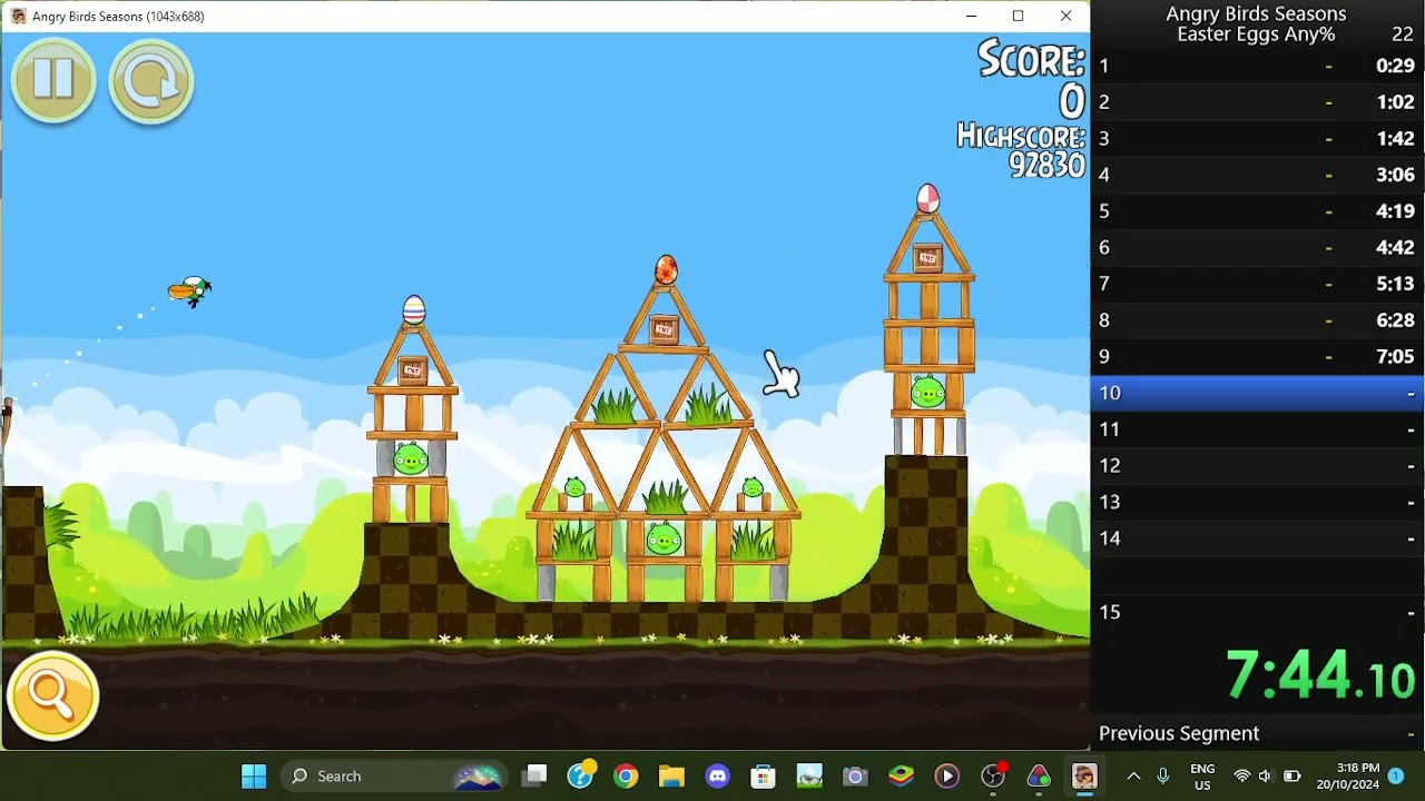 Angry Birds Seasons Easter Eggs PC Speedrun 11:09 (FWR)