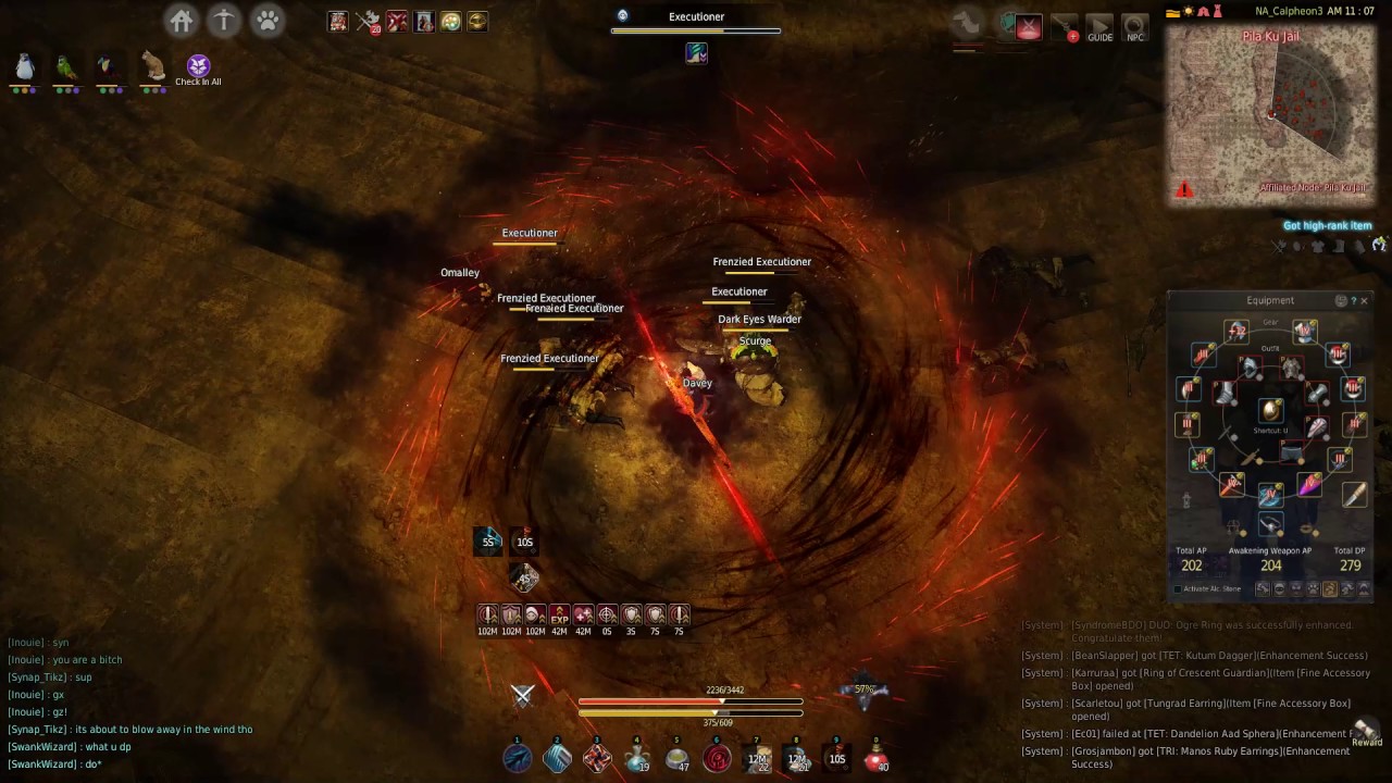 Black Desert Pila Ku Jail Warrior Grind 204AP